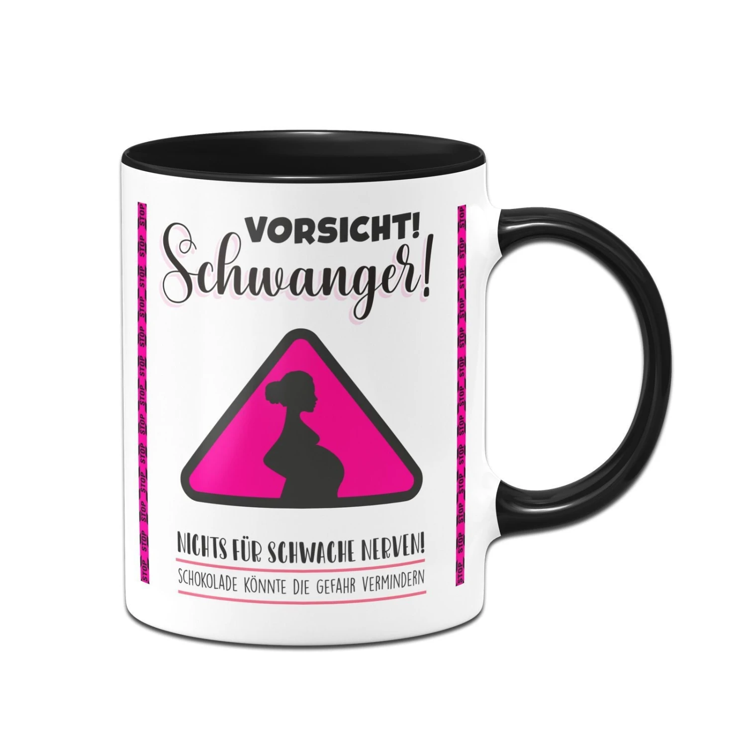 Tasse - Vorsicht Schwanger! Nichts Für Schwache Nerven! 6 Tasse - Vorsicht Schwanger! Nichts Für Schwache Nerven! – Bild 4