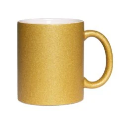 Glitzertasse Gold