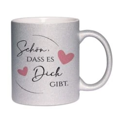 Glitzertasse - Schön, Dass Es Dich Gibt -Geschenke Tassen Store bild tasse glitzertasse schoen dass es dich gibt 2 634370