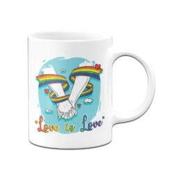 Tasse - Pride Love Is Love Händchen Haltend -Geschenke Tassen Store bild tasse pride haendchen love is love 3 528149
