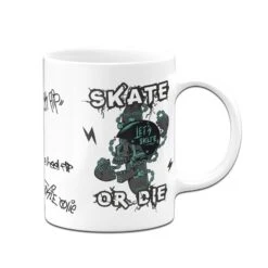 Tasse - Skate Or Die - Rundumdruck -Geschenke Tassen Store bild tasse skate or die rundherum 1 936560
