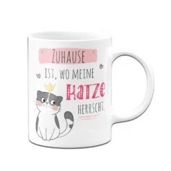 Tasse - Zuhause Ist, Wo Meine Katze Herrscht. -Geschenke Tassen Store bild tasse zuhause wo meine katze herscht 2 958221