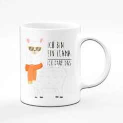Tasse - Ich Bin Ein Llama Ich Darf Das -Geschenke Tassen Store darfdasnormal weiss vorne 1