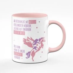 Einhorn Tasse - Wir Ritten Mit Nutella Verschmierten Mündern - Rosa
