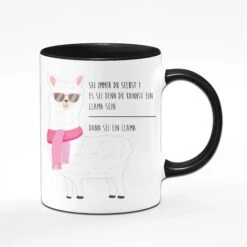 Tasse - Sei Immer Du Selbst Es Sei Denn Du Kannst Ein Lama Sein -Geschenke Tassen Store seidu schwarz vorne 744275
