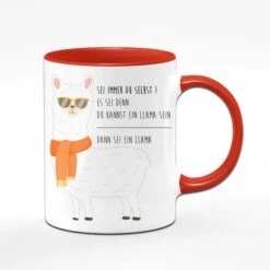 Tasse - Sei Immer Du Selbst Es Sei Denn Du Kannst Ein Lama Sein -Geschenke Tassen Store seiduweiss rot vorne 937512