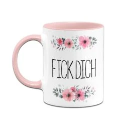 Tasse - Fick Dich - Blumig 8 Tasse - Fick Dich - Blumig -Geschenke Tassen Store tasse fick dich blumig rosa h 990052