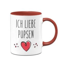 Tasse - Ich Liebe Pupsen Mit Herz -Geschenke Tassen Store tasse ich liebe pupsen rot 744375