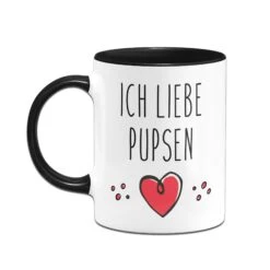 Tasse - Ich Liebe Pupsen Mit Herz -Geschenke Tassen Store tasse ich liebe pupsen schwarz h 197398