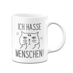 Tasse - Katze Ich Hasse Menschen -Geschenke Tassen Store tasse katze ich hasse menschen weiss 754290