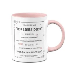 Tasse - Ich Liebe Dich -Geschenke Tassen Store tasse liebe dich immer rosa 962986