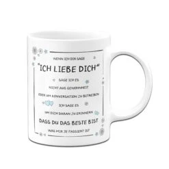 Tasse - Ich Liebe Dich -Geschenke Tassen Store tasse liebe dich immer weiss blau 352039
