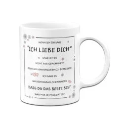 Tasse - Ich Liebe Dich -Geschenke Tassen Store tasse liebe dich immer weiss rosa 771020
