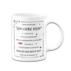 Tasse - Ich Liebe Dich -Geschenke Tassen Store tasse liebe dich immer weiss rot 722850
