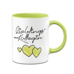 Tasse - Lieblings-Kollegin (Herzen) -Geschenke Tassen Store tasse lieblingskollegin herz hellgruen 612719
