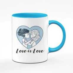 Tasse - Love Is Love - Frau Frau - Blau