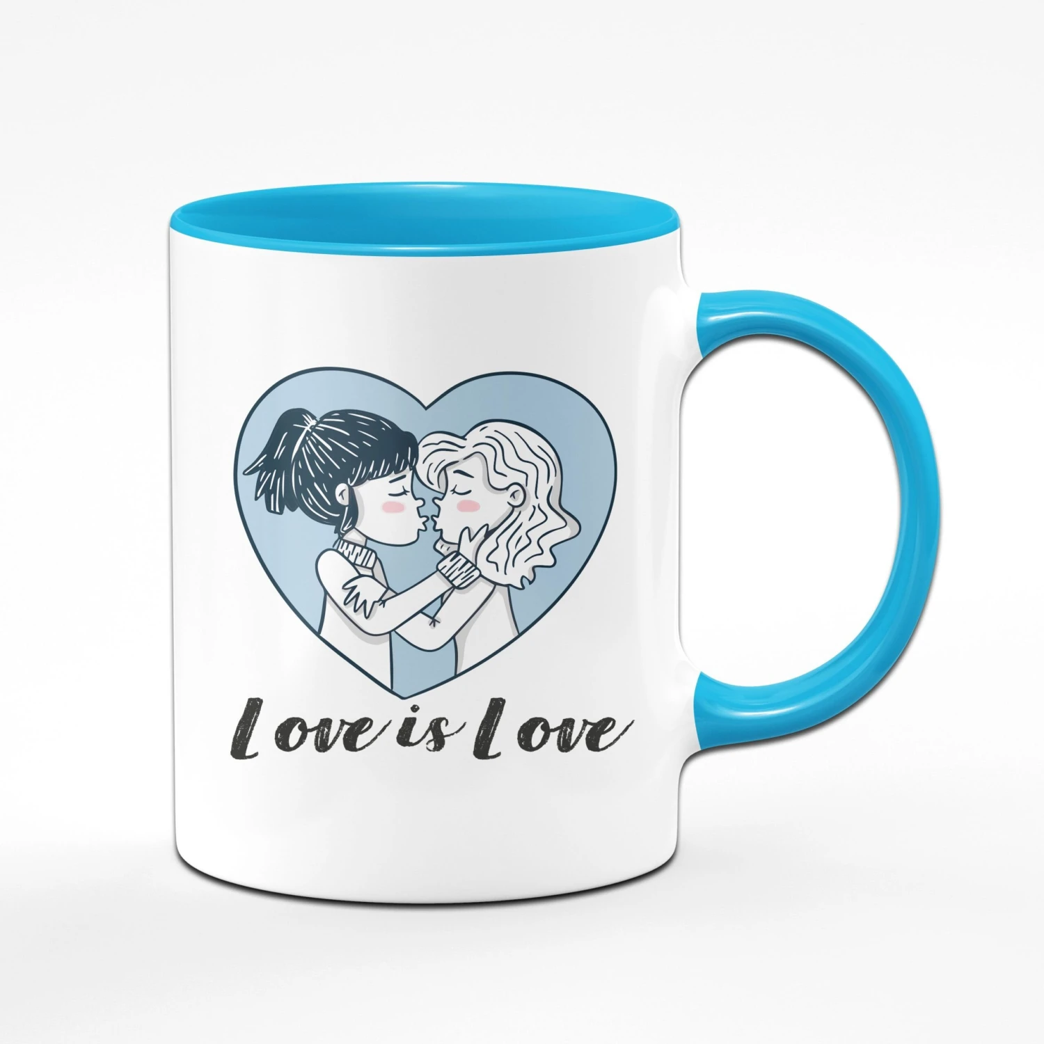 Tasse - Love Is Love - Frau Frau - Blau 3 Tasse - Love Is Love - Frau Frau - Blau