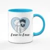 Tasse - Love Is Love - Mann Mann - Blau