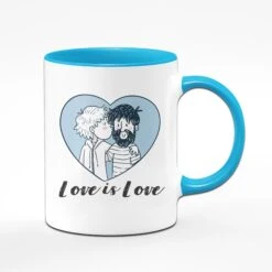 Tasse - Love Is Love - Mann Mann - Blau