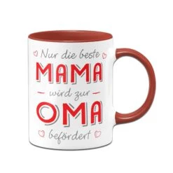 Tasse - Nur Die Beste Mama Wird Zur Oma Befördert -Geschenke Tassen Store tasse mama zu oma rot 272792