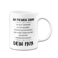 Tasse - An Meinen Sohn Von Papa -Geschenke Tassen Store tasse papa zu sohn weiss 709909