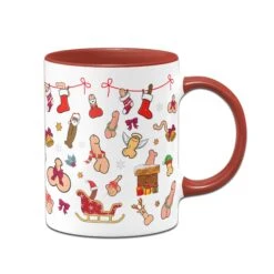 Tasse - Weihnachten Mit Weihnachts-Penis-Pimmel (Rundumdruck)