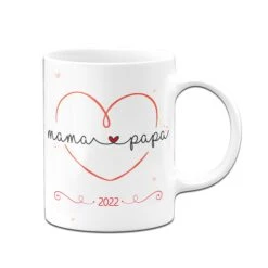 Tasse - Mama Und Papa 2022 Mit Herz -Geschenke Tassen Store tasse mama und papa 2022 mit herz00 747845