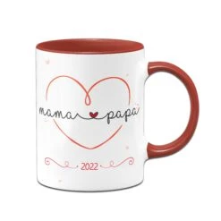 Tasse - Mama Und Papa 2022 Mit Herz -Geschenke Tassen Store tasse mama und papa 2022 mit herz03 616237